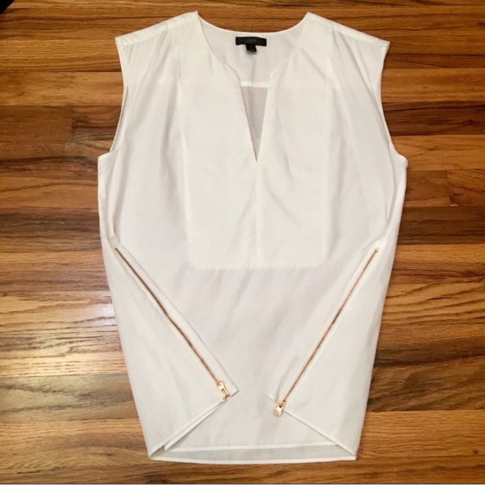 J CREW rose gold zipper top